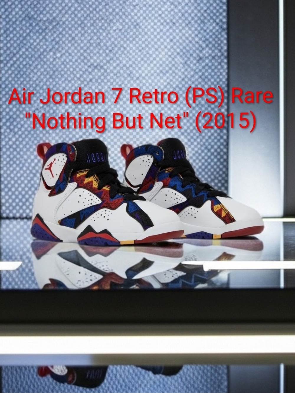Air Jordan 7 Retro (PS) Rare "Nothing But Net" (2015) B3Y/G4.5 NEW W/OG BOX